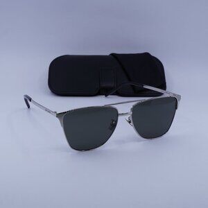 Saint Laurent SL280 003 Aviator Sunglasses - Silver/Grey